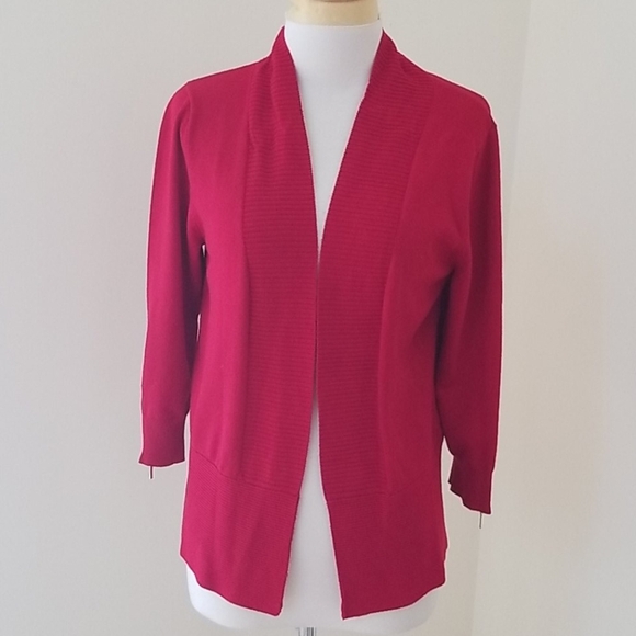 Carmen Marc Volvo red large open cardigan - Picture 1 of 8